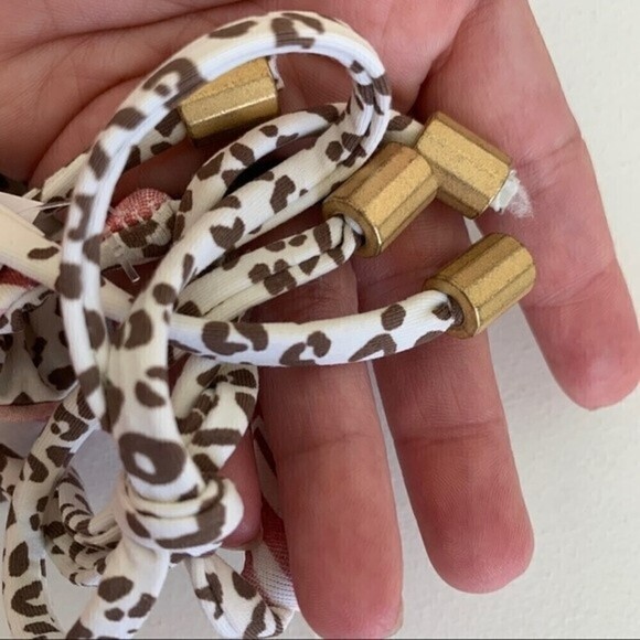 𝅺DOLCE Vita ruched Cheeky Bikini Bottom MEDIUM Boho-Tie side Reversible - Picture 6 of 12